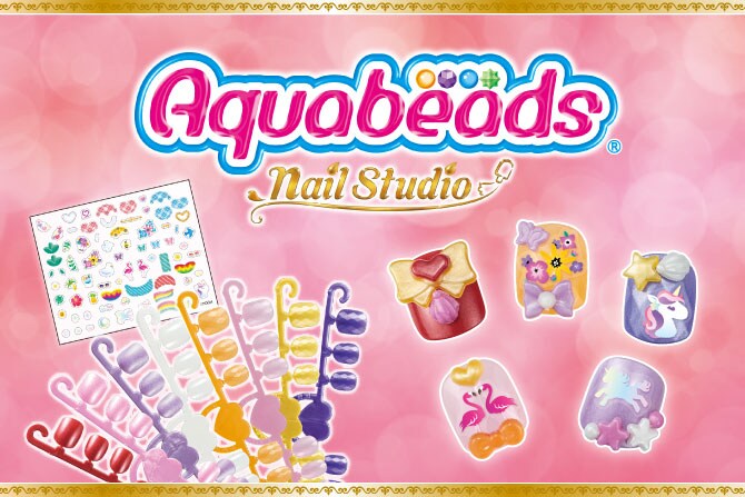 Aquabeads Hello Kitty Nail Art Studio 42 Nails Beads 88999 Age 4