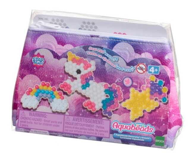 Aquabeads Mystic Unicorn Set, Complete Arts & Crafts Bead Kit for Children  - over 1,500 beads, three keychains and display stand